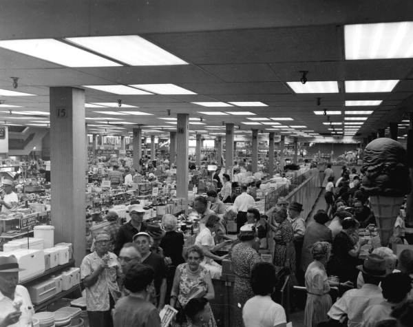Customers shopping at Webb's City department store, Saint Petersburg, Florida, 1961