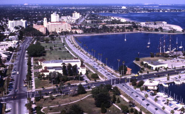Bird's-eye view of Bayshore Drive at the Vinoy