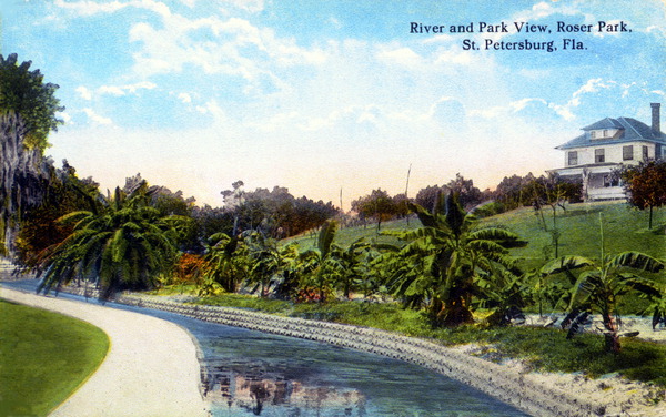 River and park view, Roser Park, c. 1900