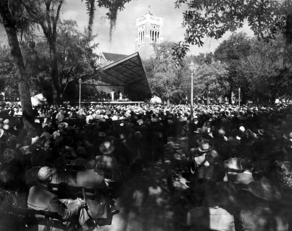 Band concert at Williams Park, 1920